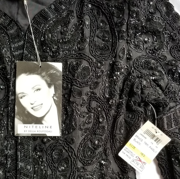 Niteline Della Roufogali braid trm black Jacket - Picture 1 of 4